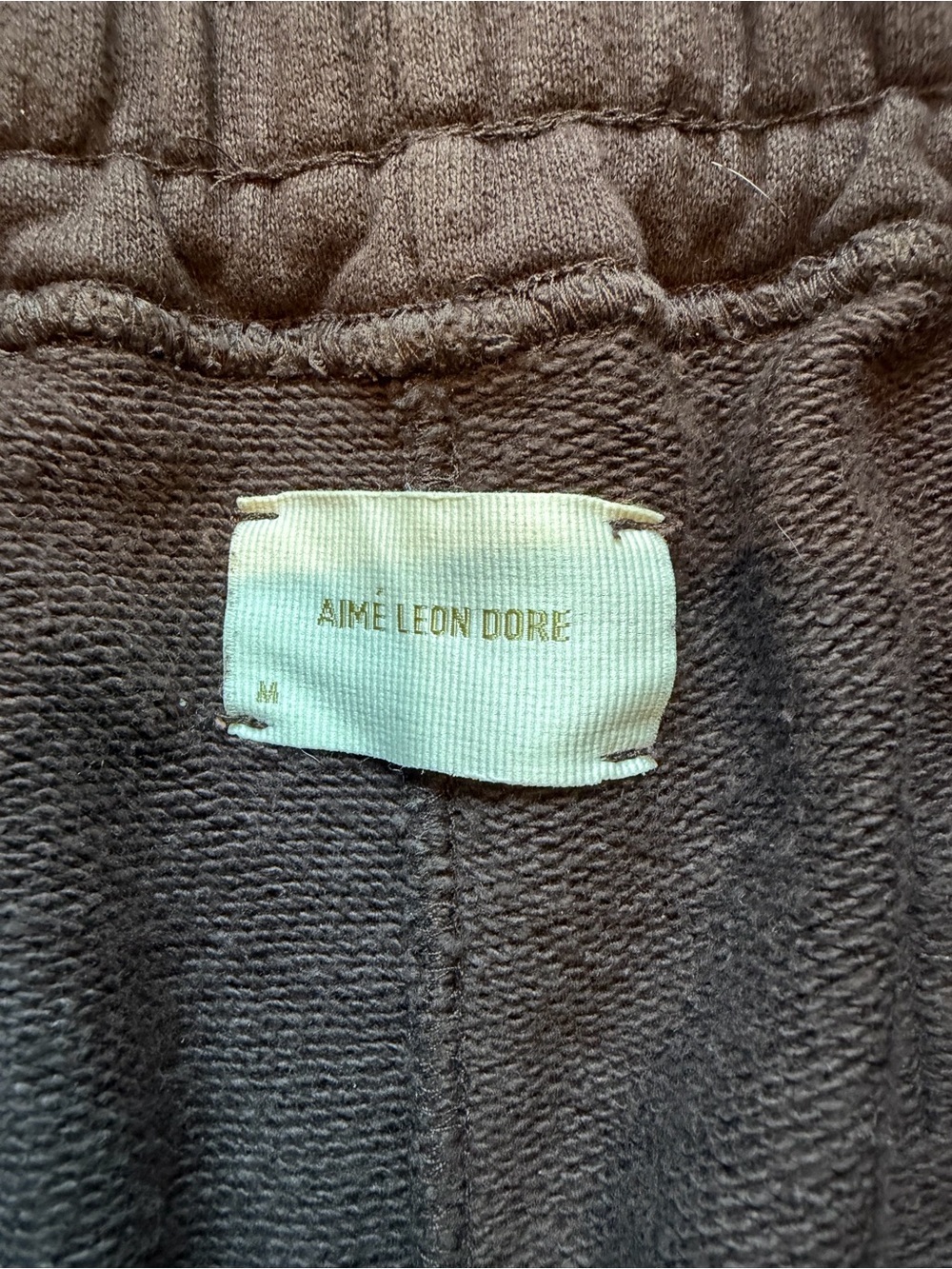 Aimé Leon Dore Brown Embroidered Logo Sweatpants Joggers Size M - Picture 3 of 3